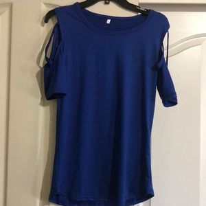 NWOT Strappy cold shoulder top